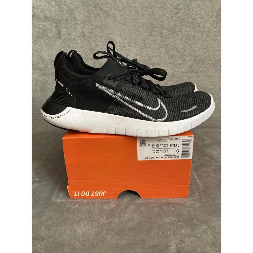 Nike Free Run Flyknit Next Nature Black Mens Size 9